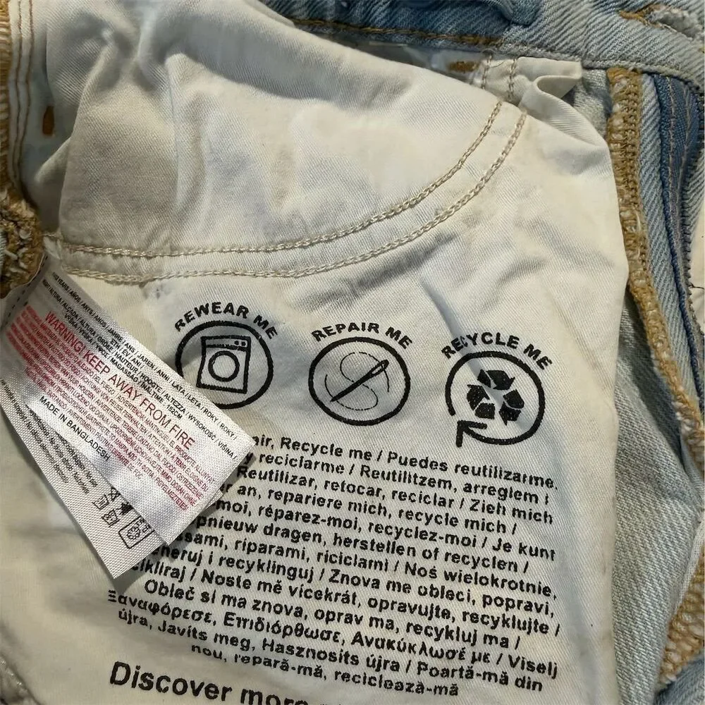 Primark care Kids Wide-Leg Jeans Blue Size 11 Casual Unisex - Picture 4 of 8